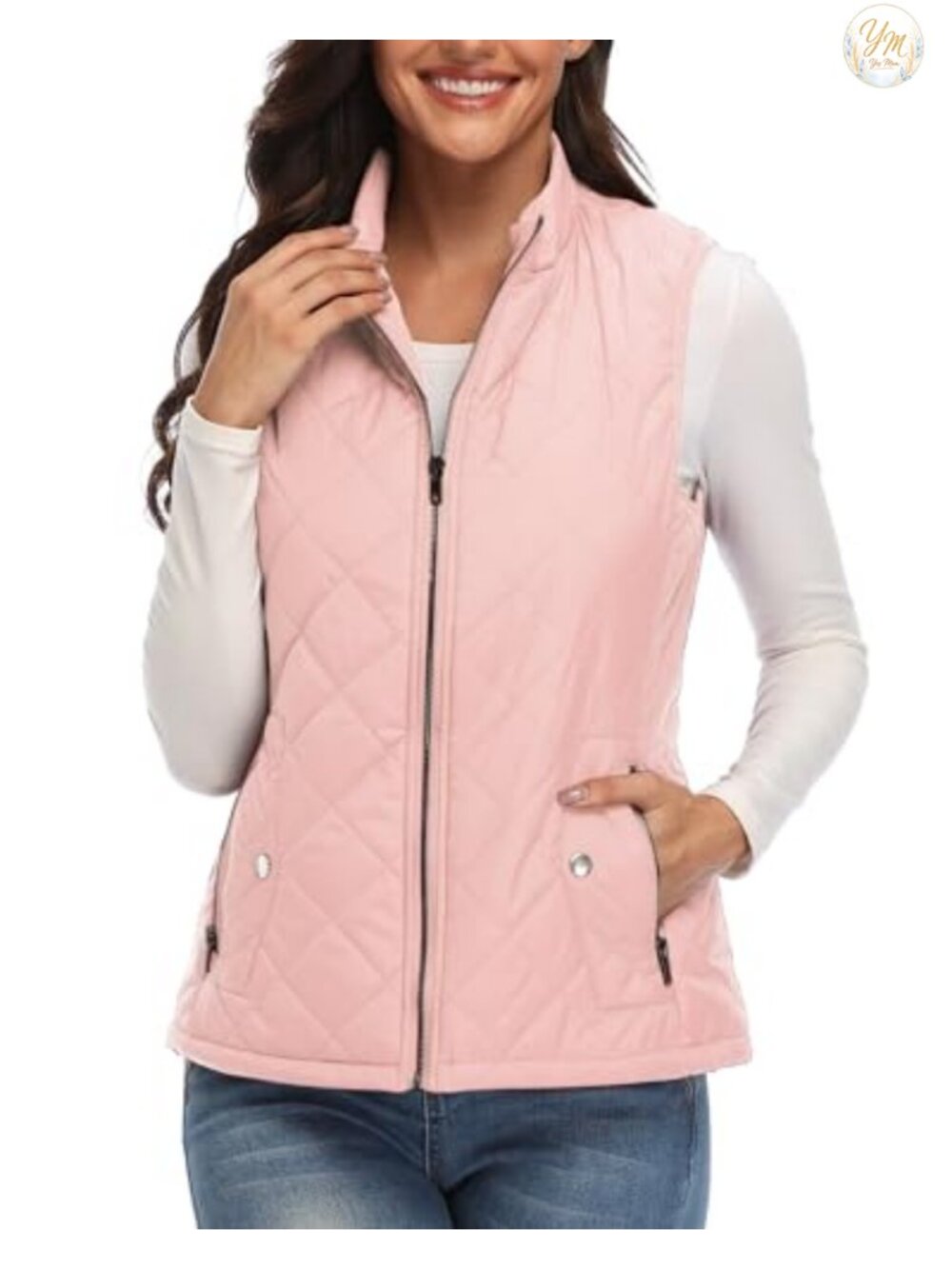 Argstar Quilted Zip Pockets Padded Gilet Women's Lightweight Vest
